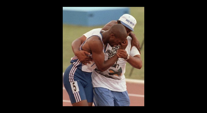 Derek Redmond at the 1992 Olympic Games