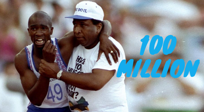 Derek Redmond at the 1992 Olympic Games Viewed 100 Million Times