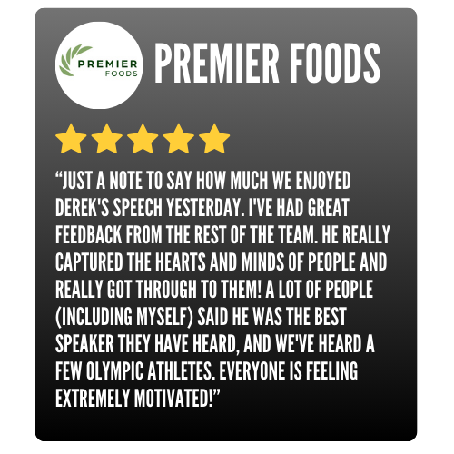 Premier Foods Testimonial for Derek Redmond